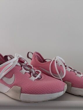 Nike Pink Knit Running Shoes with White Accents
